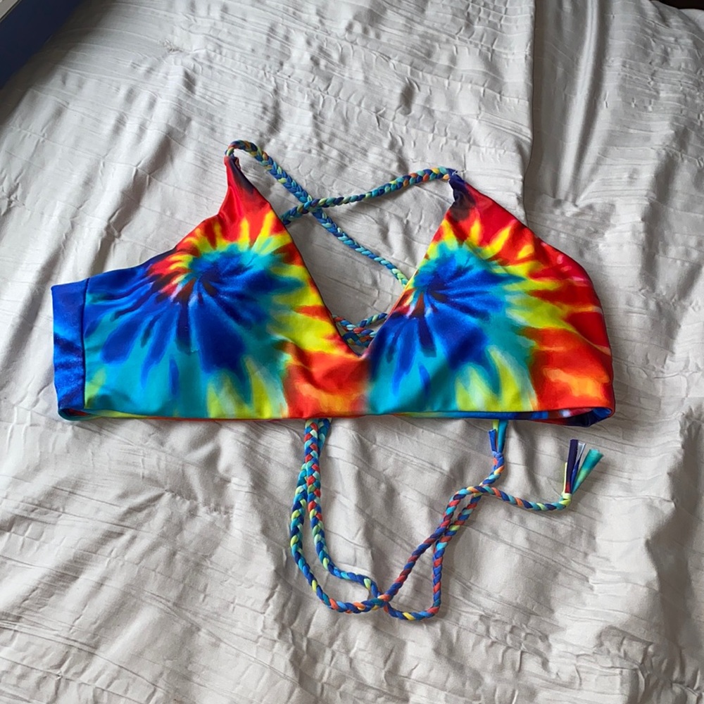 tie dye bikini top
